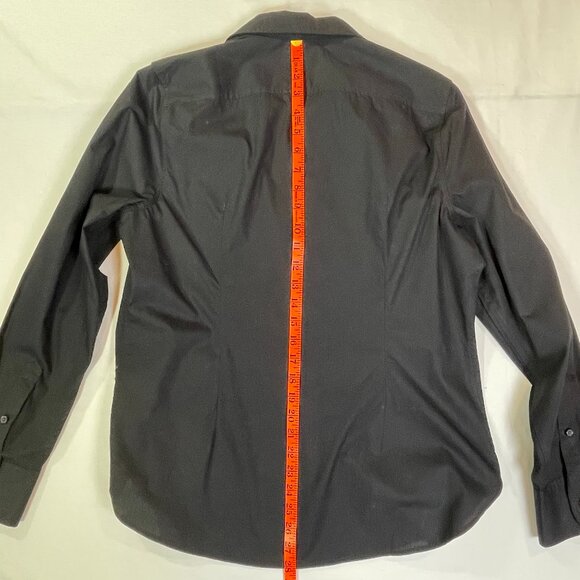 J Crew Slim Fit Black Cotton Stretch Button Down Shirt Long Sleeve Size 12 TALL - Picture 8 of 14